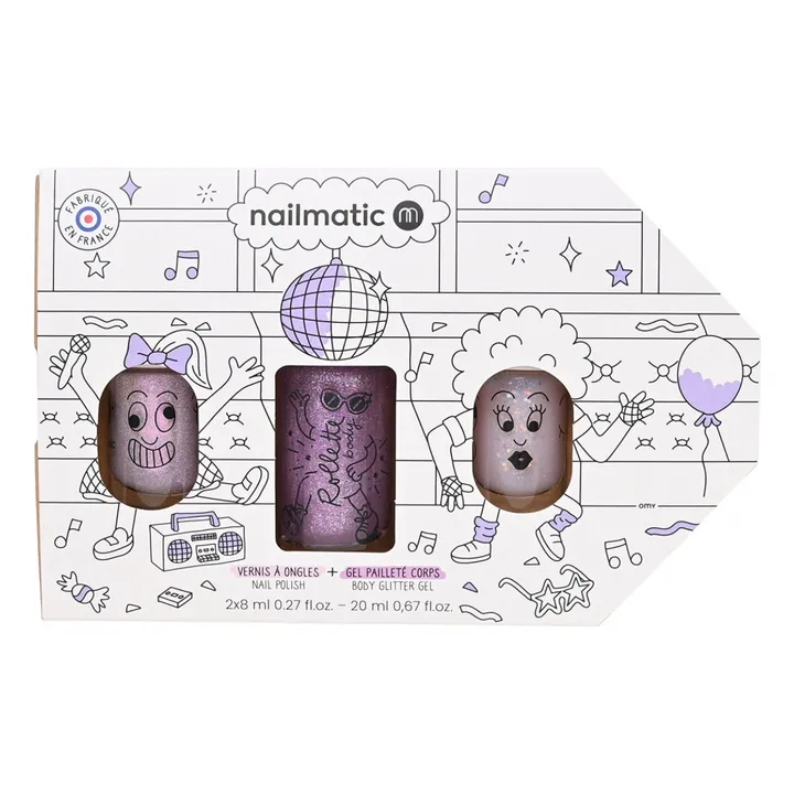 Duo de vernis et body rollette Bus Party | Lilas- Image produit n°1