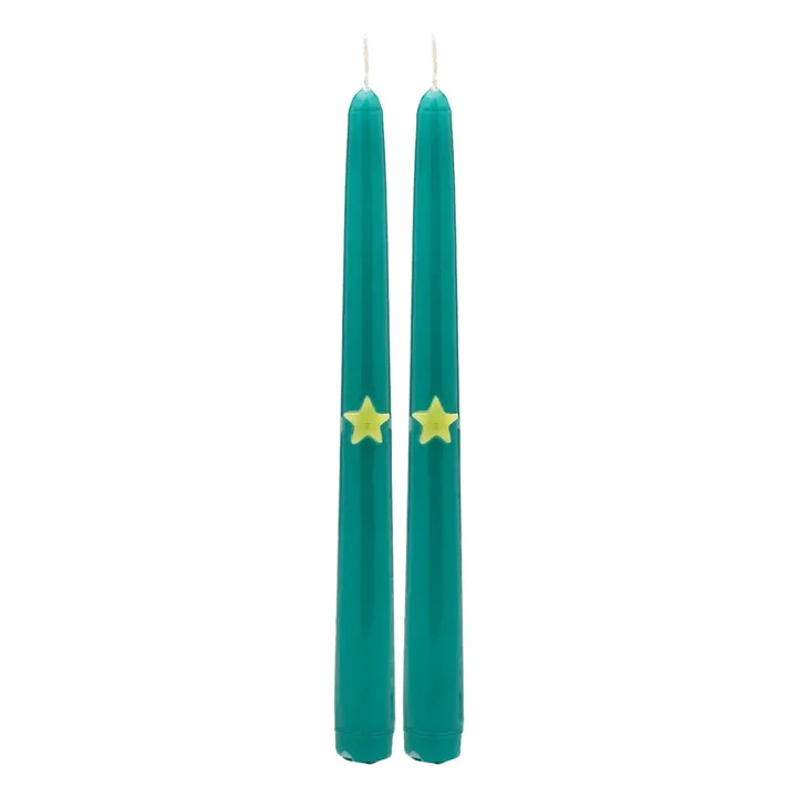 Velas Estrella de Navidad - Lote de 2 | Verde- Imagen del producto n°0