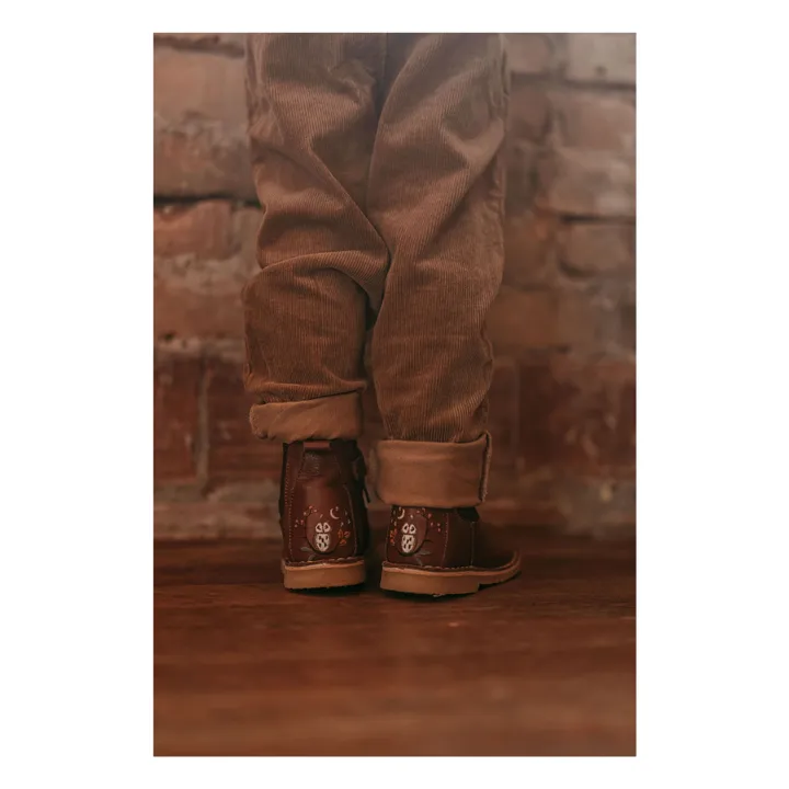 Ankle Owl Boots - Uniqua Collection | Brown- Product image n°7