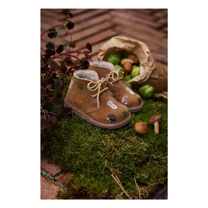 Boots Lace Desert Winter Woodland - Uniqua Collection | Brown- Product image n°1