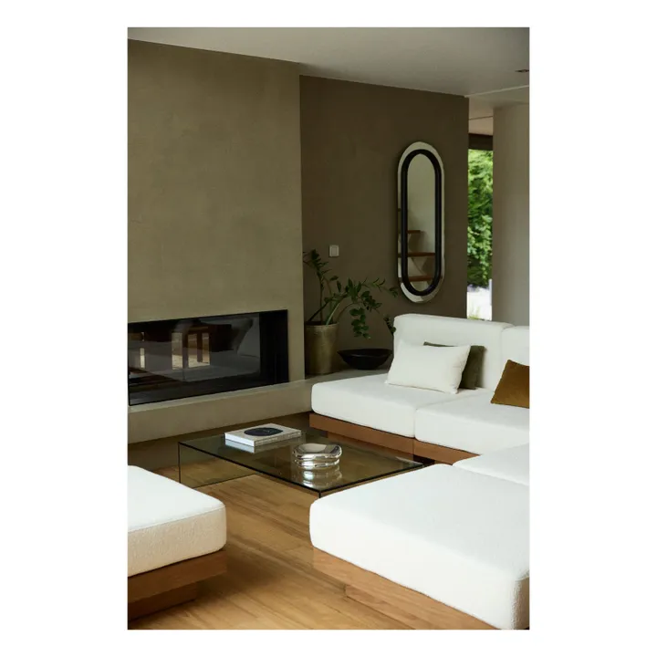 Housse de coussin en laine Argentine | Vert kaki- Image produit n°4