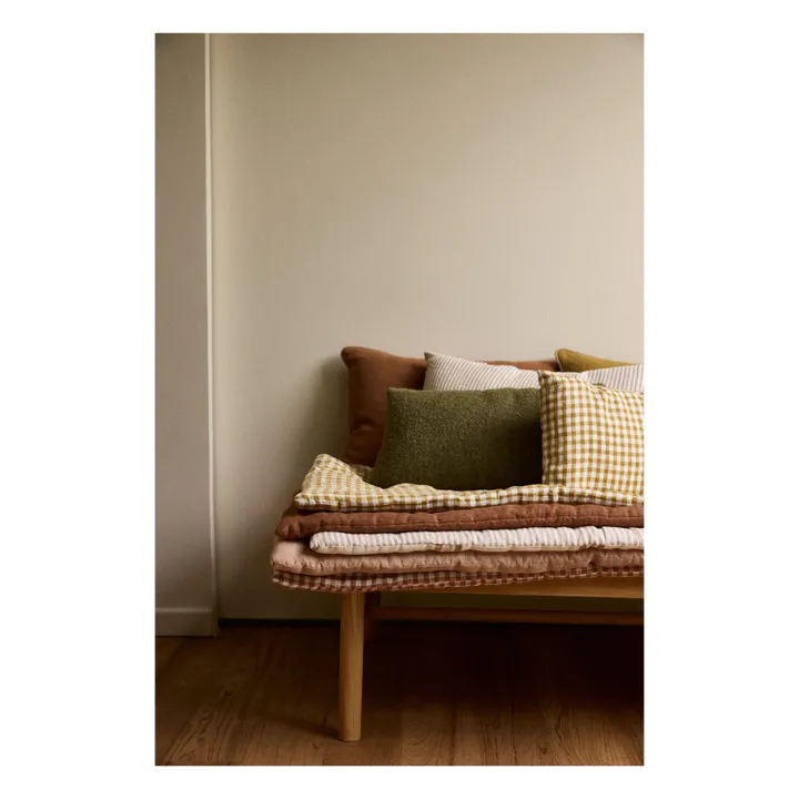 Housse de coussin en laine Argentine | Vert kaki- Image produit n°3