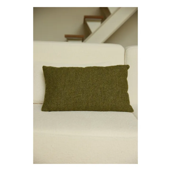 Housse de coussin en laine Argentine | Vert kaki- Image produit n°1