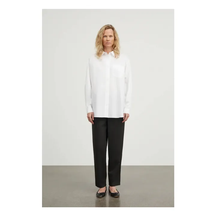 Vestido de algodón estilo camisa Edgar | Negro- Imagen del producto n°2