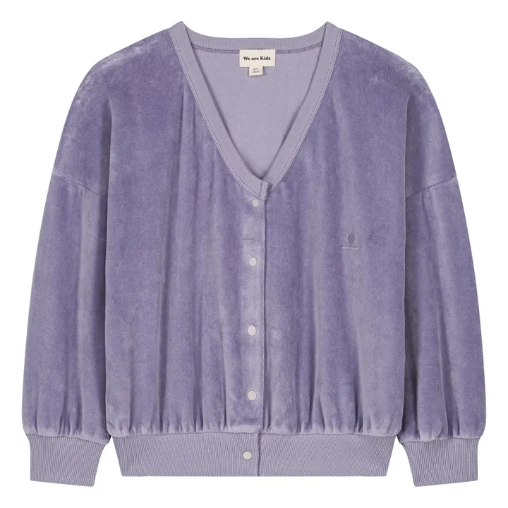 Chaqueta Kate oversize de terciopelo y algodón orgánico | Lila- Imagen del producto n°0