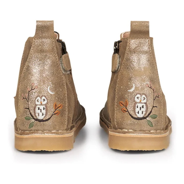 Ankle Owl Boots - Uniqua Collection | Gold- Product image n°1