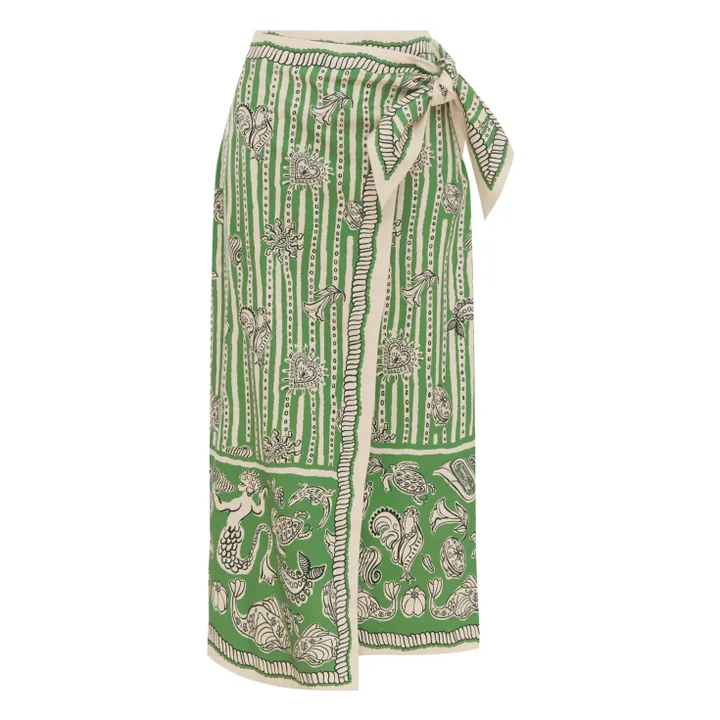 Sarong Skirt Lula Organic Cotton | Green- Product image n°0