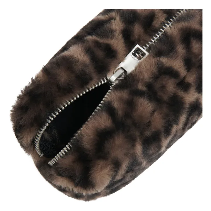 Noor Astuccio leopardato Fibre riciclate | Nero- Immagine del prodotto n°2