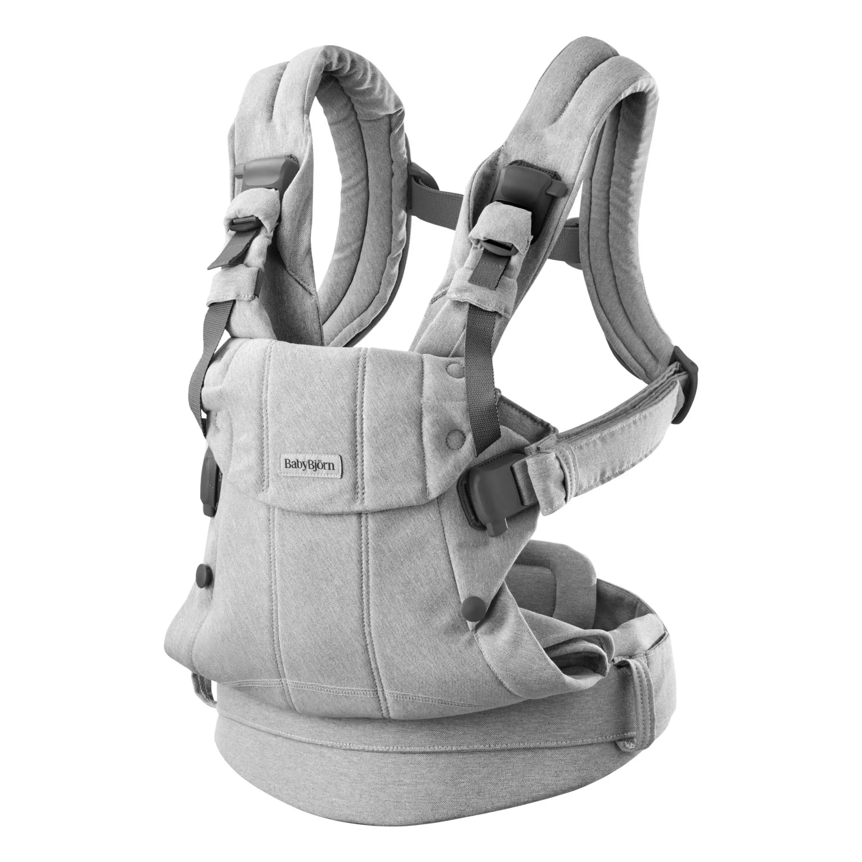 Porte-bébé Harmony en jersey tissé chiné | Gris clair- Image produit n°4