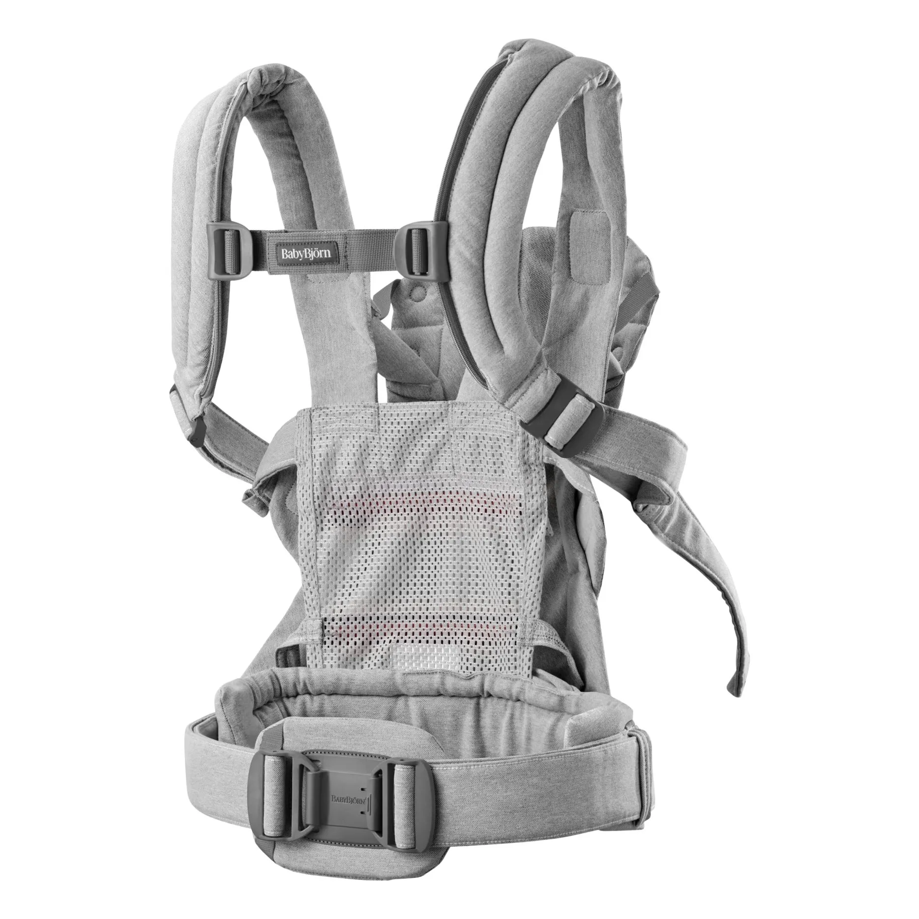 Porte-bébé Harmony en jersey tissé chiné | Gris clair- Image produit n°8