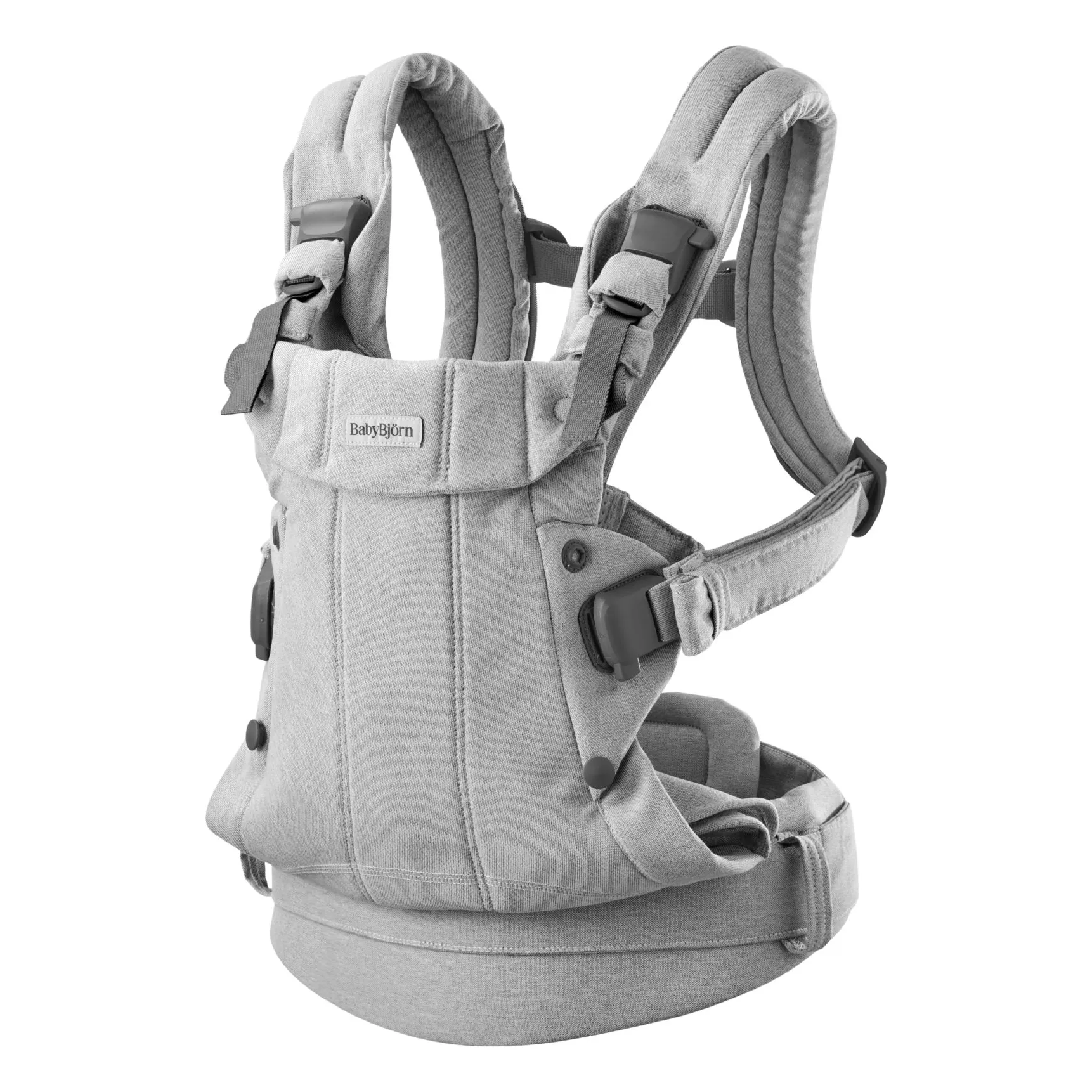 Porte-bébé Harmony en jersey tissé chiné | Gris clair- Image produit n°3