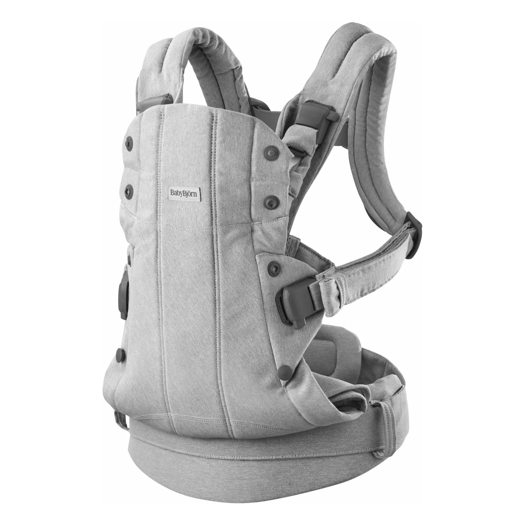 Porte-bébé Harmony en jersey tissé chiné | Gris clair- Image produit n°0