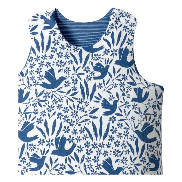 Gigoteuse multi-saisons réversible Oiseaux | Bleu marine- Image produit n°1