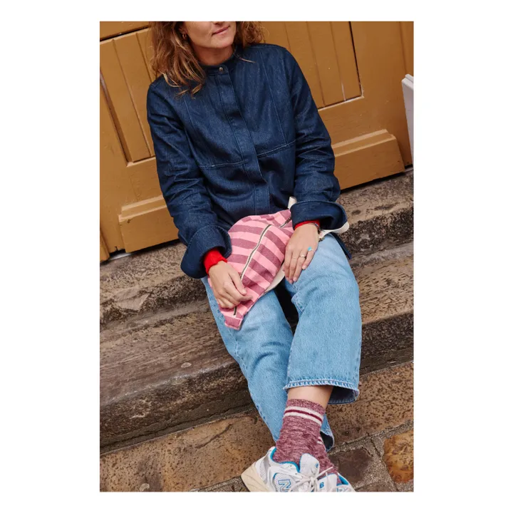 Striped fanny pack | Pink- Product image n°6