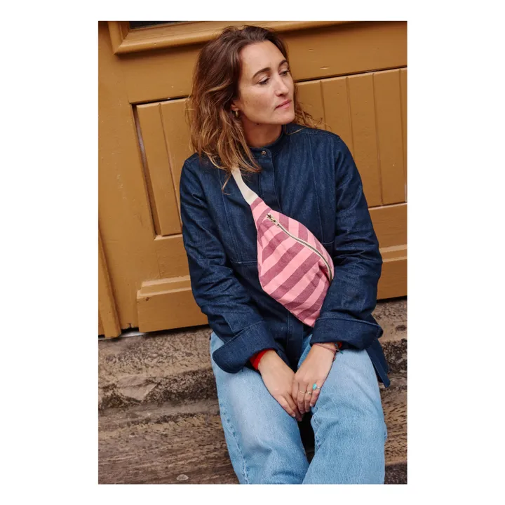 Striped fanny pack | Pink- Product image n°5