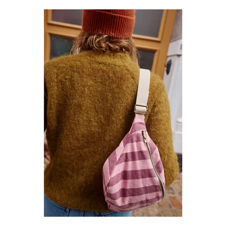 Striped fanny pack | Pink- Product image n°2