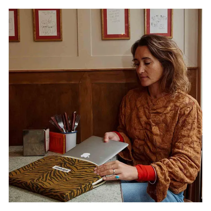 Housse d'ordinateur Zebrou | Marron- Image produit n°2