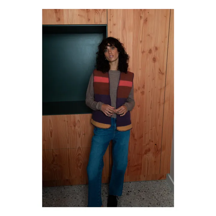 Gilet Sans Manches Olmec Laine Recyclée | Violet- Image produit n°7