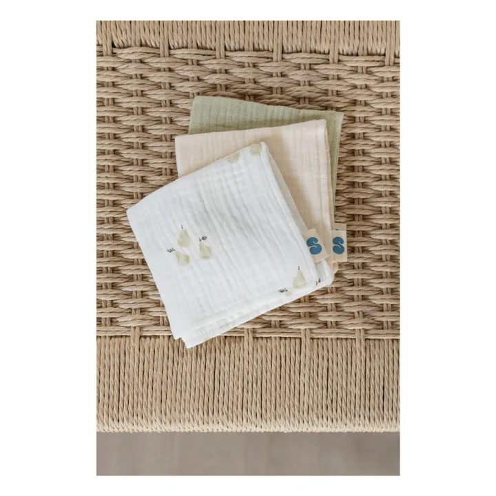 Serviettes Garden en coton bio - Set de 3 | Garden- Image produit n°0