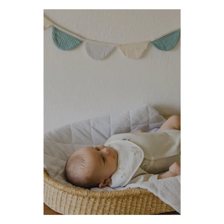 Organic cotton garland | Light blue- Product image n°1
