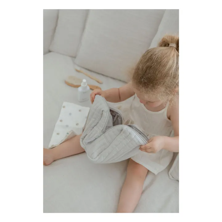 Trousse de toilette en coton bio | Gris- Image produit n°1