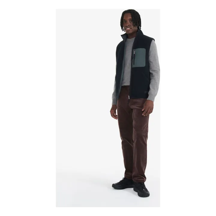 Maniche reversibili in pile Sherpa Fibre riciclate | Nero- Immagine del prodotto n°3