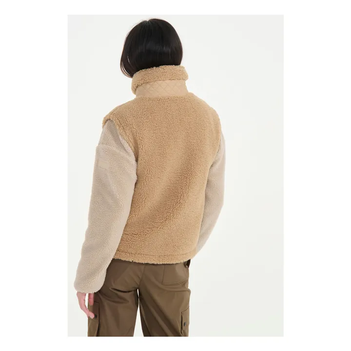 Chaqueta sin mangas Sherpa Fibras Recicladas | Beige- Imagen del producto n°2