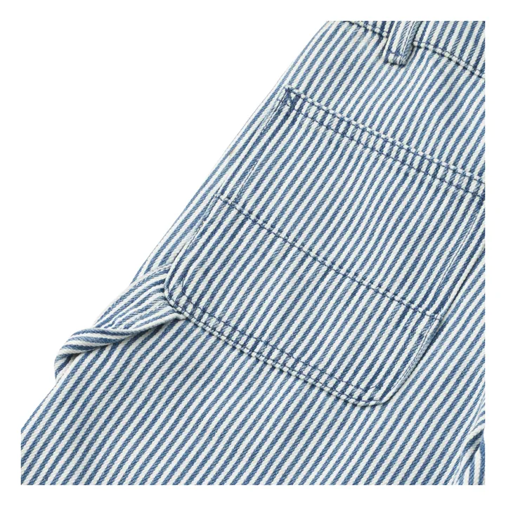 Collaboration Wheat x Pernille Teisbæk - Noppo Organic Cotton Stripe Jeans | Light blue- Product image n°3