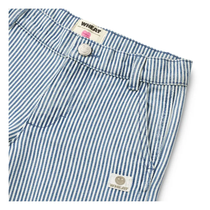 Collaboration Wheat x Pernille Teisbæk - Noppo Organic Cotton Stripe Jeans | Light blue- Product image n°2