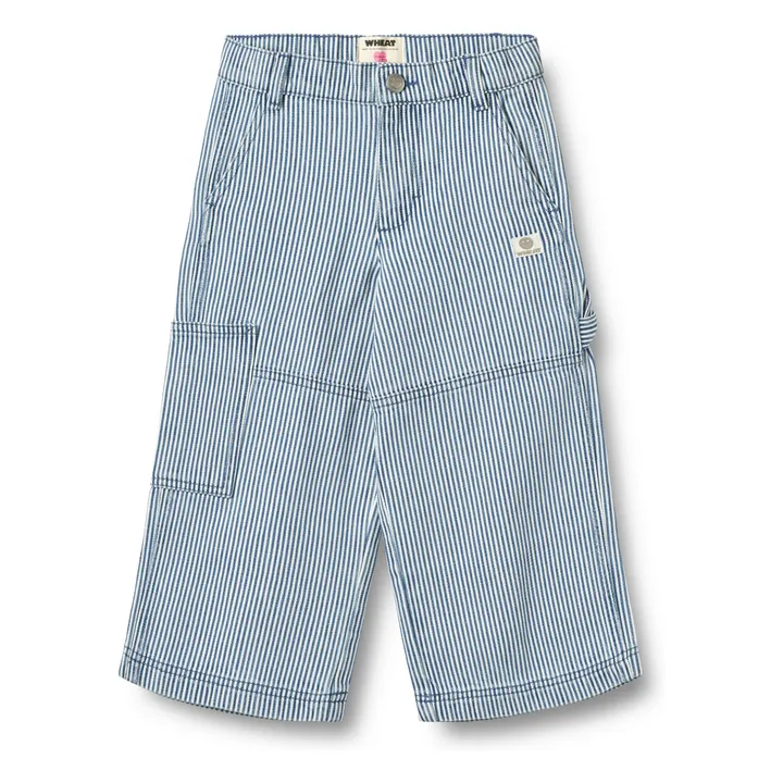 Collaboration Wheat x Pernille Teisbæk - Noppo Organic Cotton Stripe Jeans | Light blue- Product image n°0