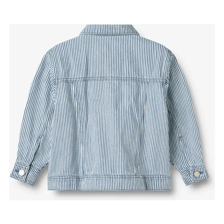 Collaboration Wheat x Pernille Teisbæk - Denim Jacket Vive Stripes Organic Cotton | Light blue- Product image n°1
