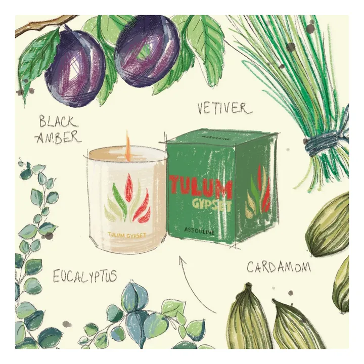 Tulum ceramic candle | Green- Product image n°2