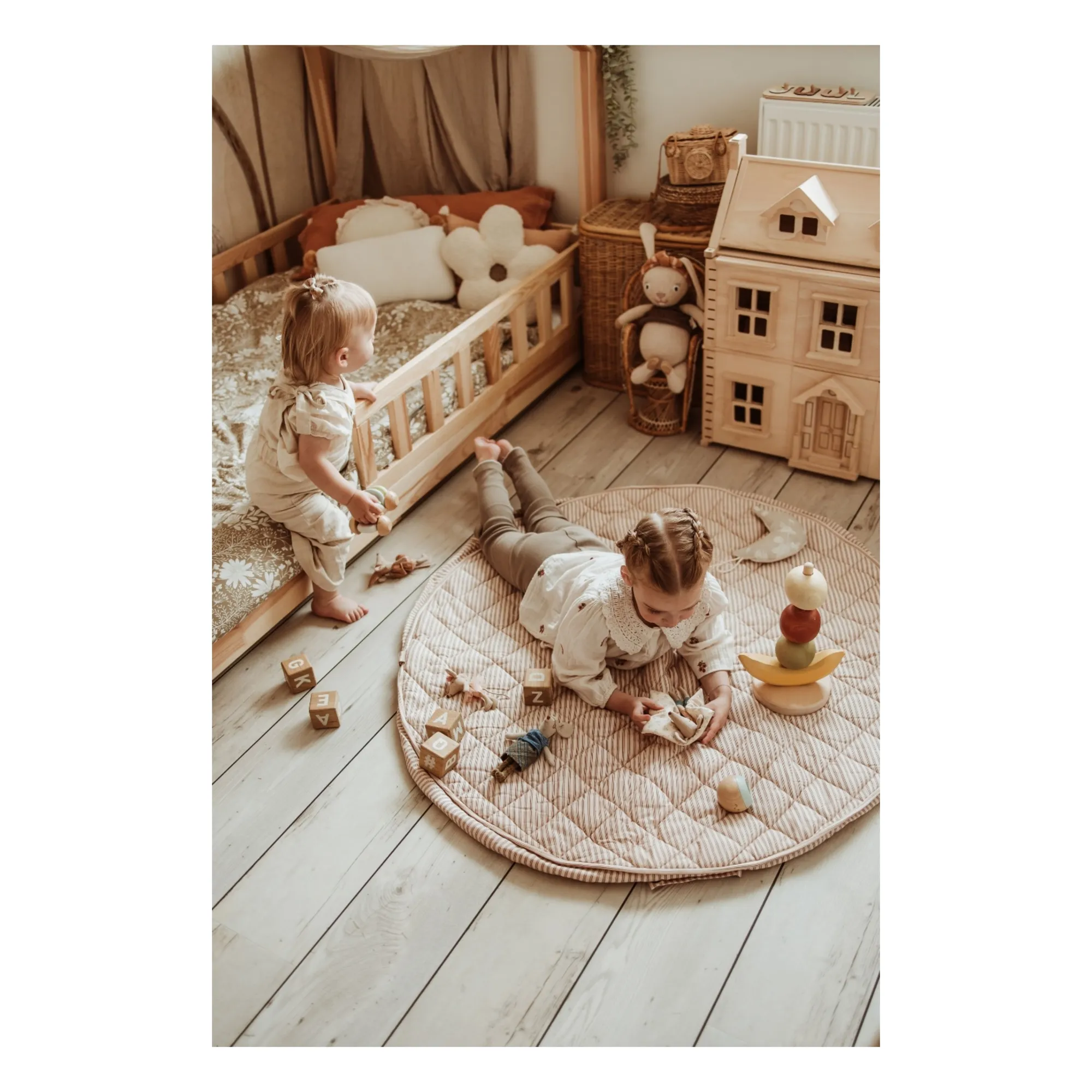 Sac / Tapis d'éveil Noomad - Rayures | Ocre- Image produit n°2