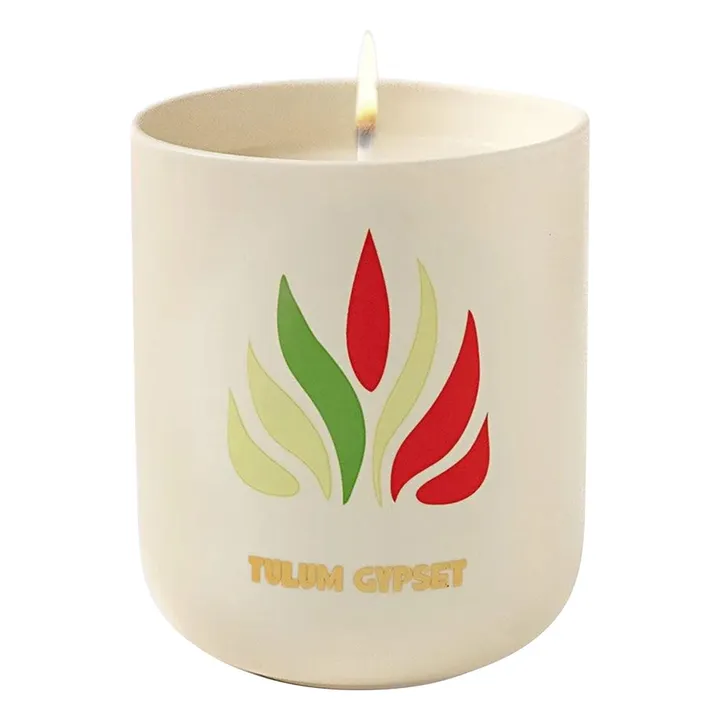 Tulum ceramic candle | Green- Product image n°1