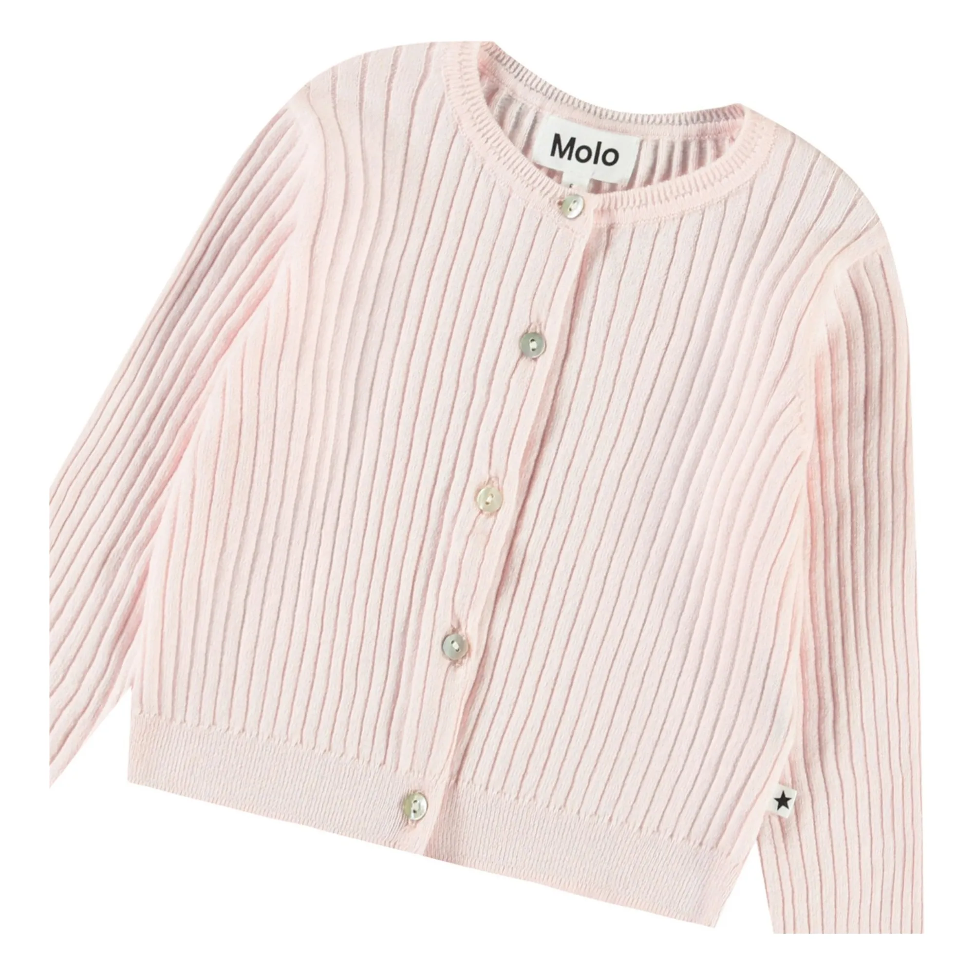 Cardigan Gabby Coton Bio | Rose poudré- Image produit n°3
