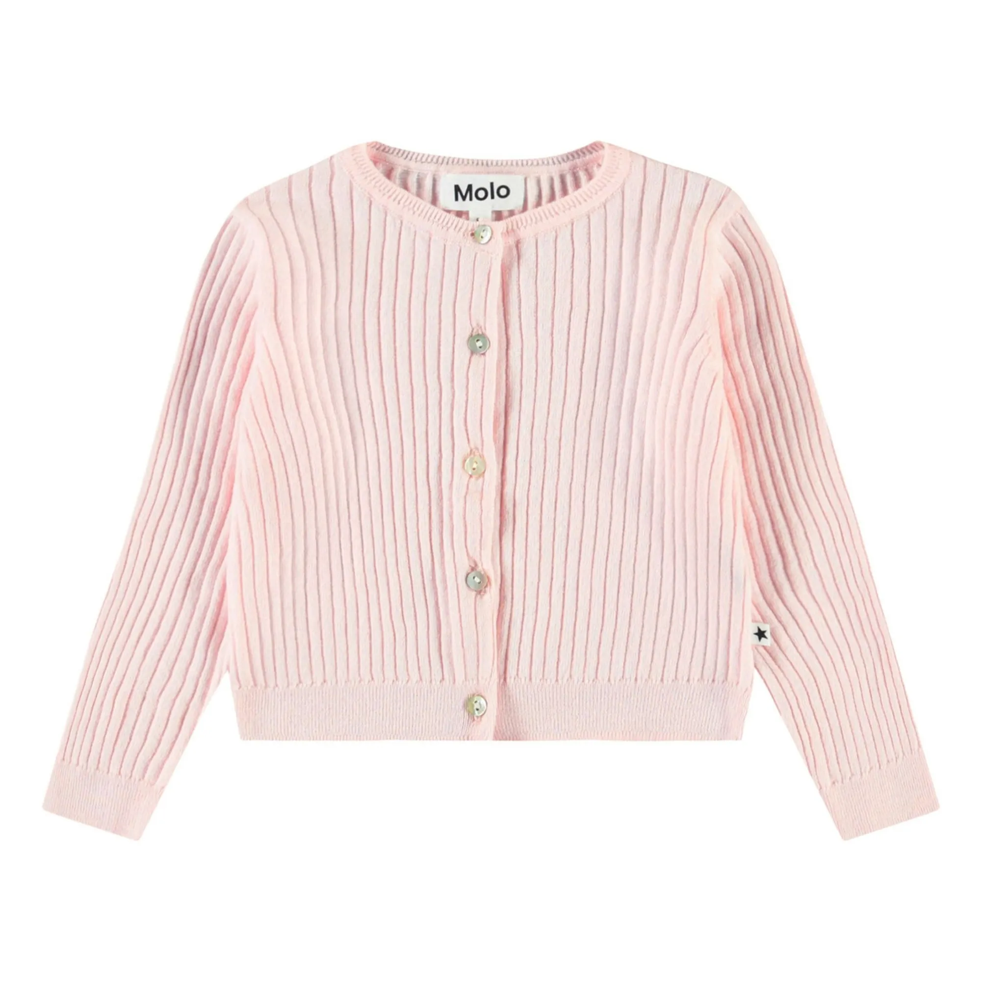 Cardigan Gabby Coton Bio | Rose poudré- Image produit n°0