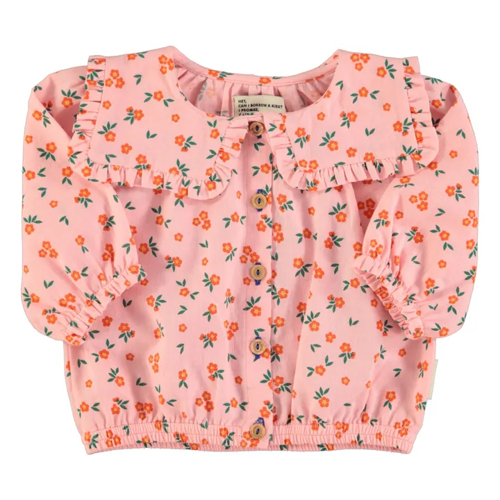 Bluse Fleuri Bio-Baumwolle | Pfirsichfarben- Produktbild Nr. 4