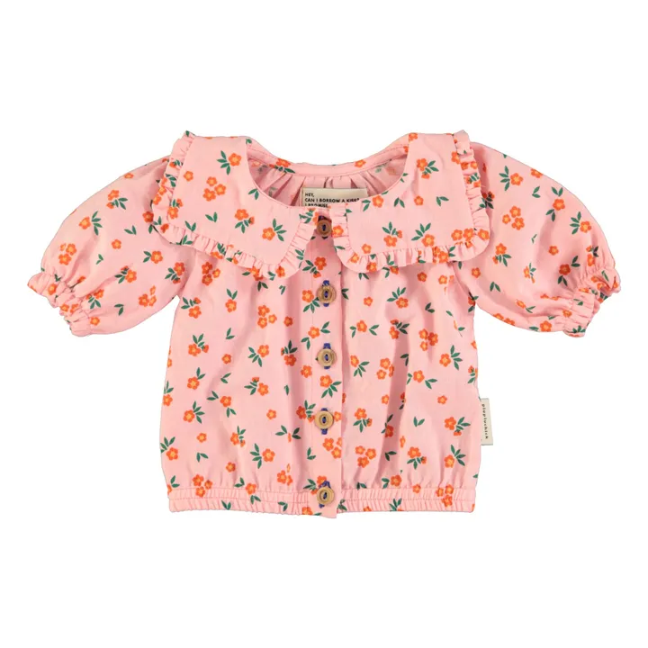Bluse Fleuri Bio-Baumwolle | Pfirsichfarben- Produktbild Nr. 0