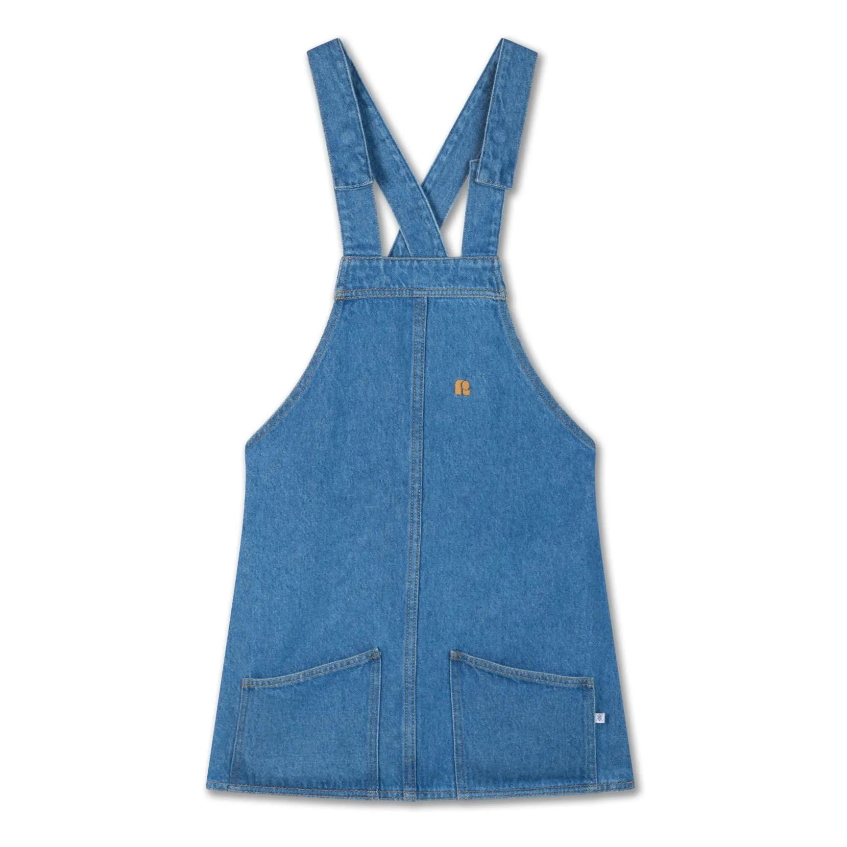 Robe Salopette Coton Bio | Bleu jean- Image produit n°0