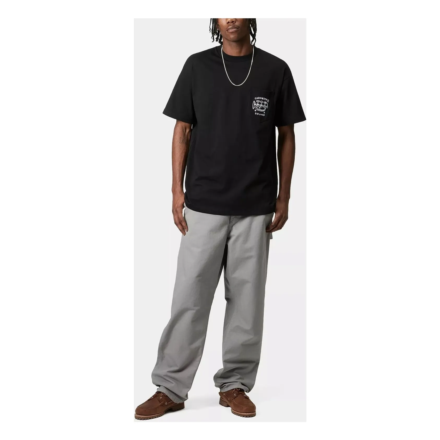 T-shirt Fragments Pocket Coton Bio | Noir- Image produit n°2