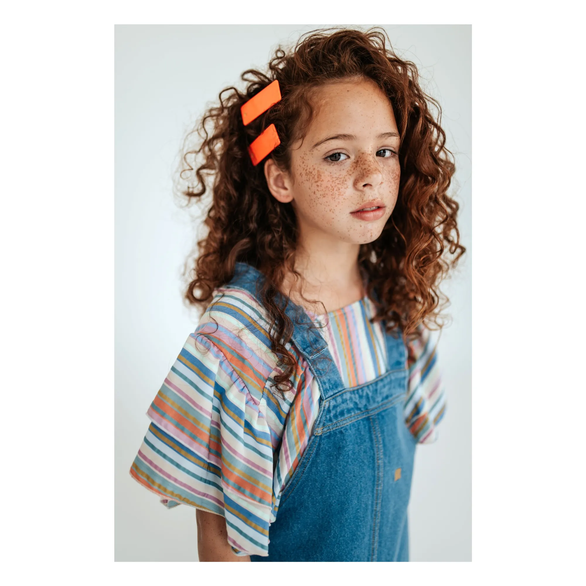 Robe Salopette Coton Bio | Bleu jean- Image produit n°5