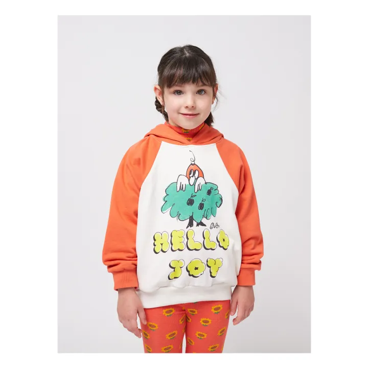 Hoodie Hello Joy Coton Bio | Rouge- Image produit n°1