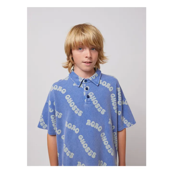 Polo Logo Coton Bio | Bleu- Image produit n°1