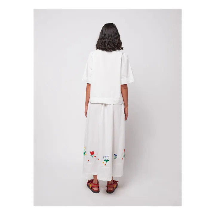 Blouse Garden Party Coton Bio - Collection Femme | Blanc- Image produit n°9