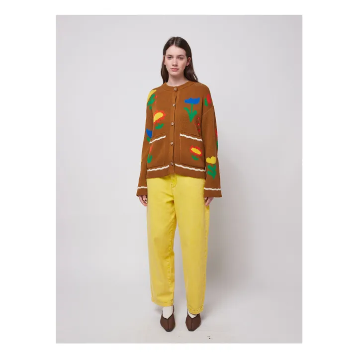 Cardigan Garden Party Coton Bio - Collection Femme | Marron- Image produit n°2