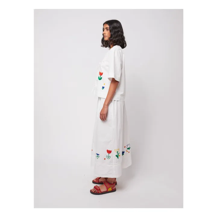 Blouse Garden Party Coton Bio - Collection Femme | Blanc- Image produit n°8