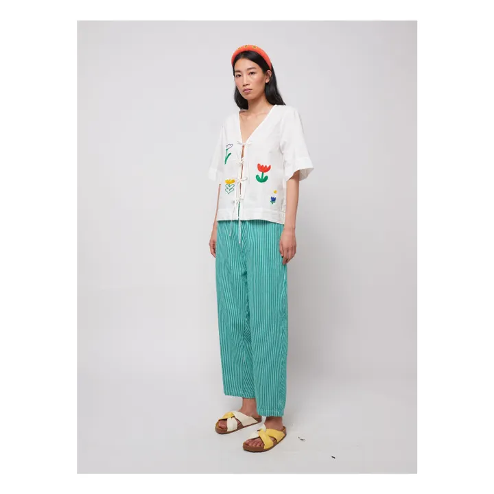Blouse Garden Party Coton Bio - Collection Femme | Blanc- Image produit n°2