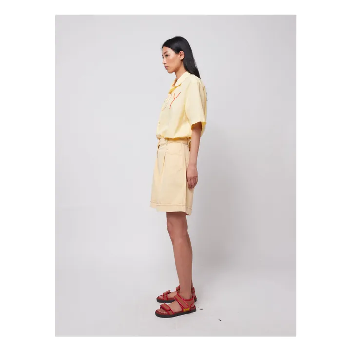Bermuda Coton Bio - Collection Femme | Jaune pâle- Image produit n°2