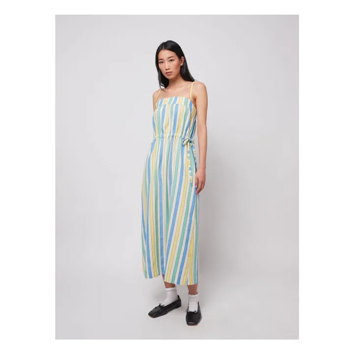Robe Rayures Coton Bio et Recyclé - Collection Femme | Bleu- Image produit n°2