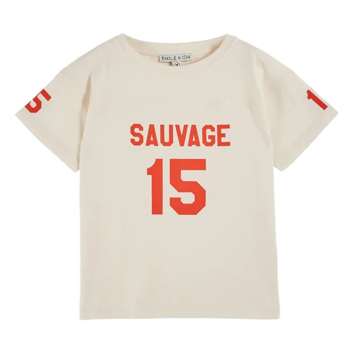 T-Shirt Numéro Coton Bio | Ecru- Image produit n°0